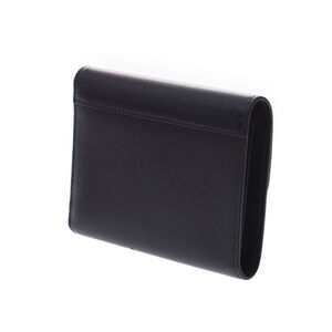 Celine Wallet fold Tri Black Calfskin
